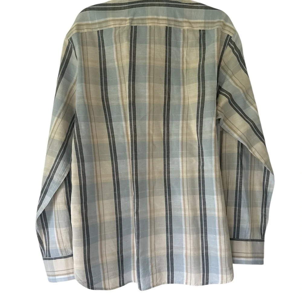 Joseph Abboud Blue Casual Button Down Shirt
